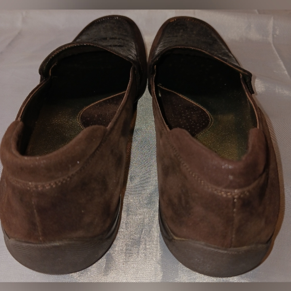 "Sesto Meucci" Elegant Brown w/ Dark Brown Women's Loafers Size 8 1/2 - Picture 4 of 11